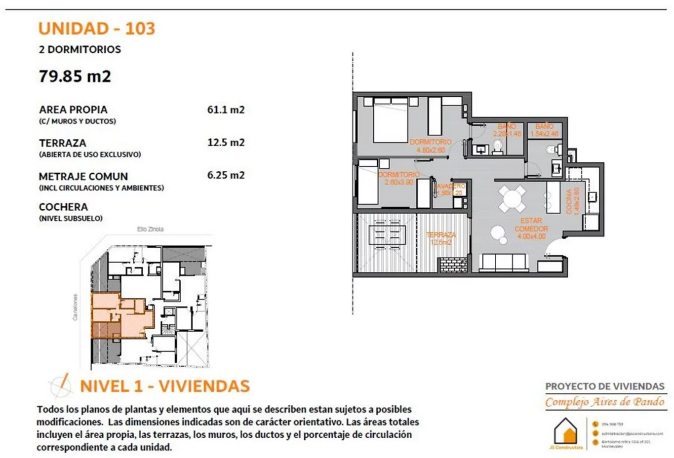 Apartamento en Pando, propiedad 264589 -Imagen 2