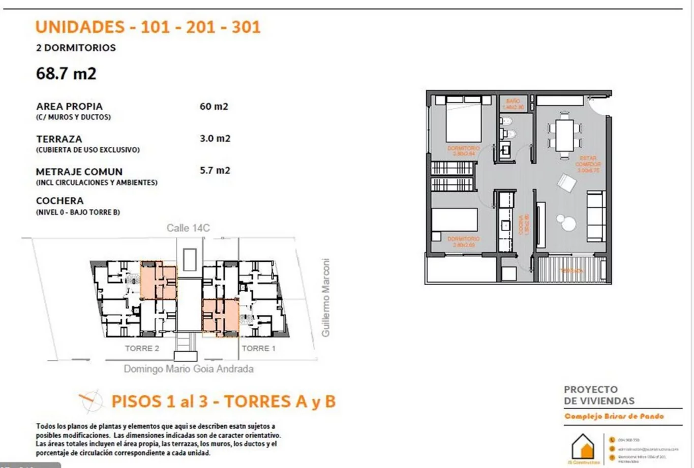 Apartamento en Pando, propiedad 264590 -Imagen 3