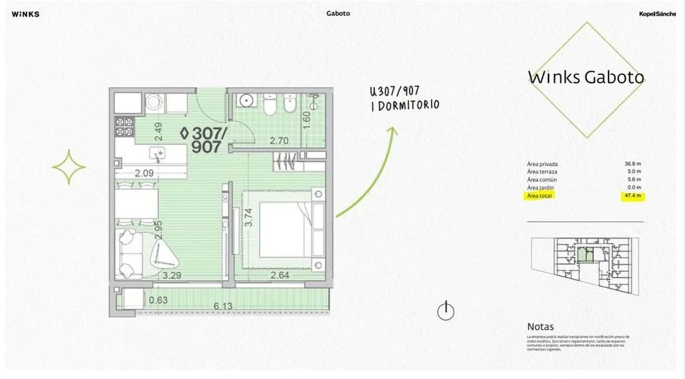 Apartamento en Cordón Sur, propiedad 284136 -Imagen 6