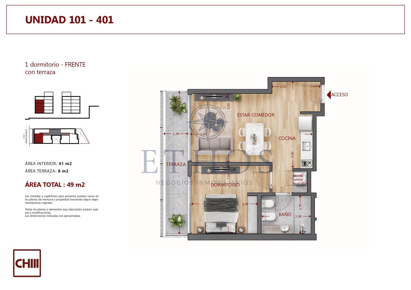 Apartamento en Pocitos, propiedad 273873 -Imagen 2