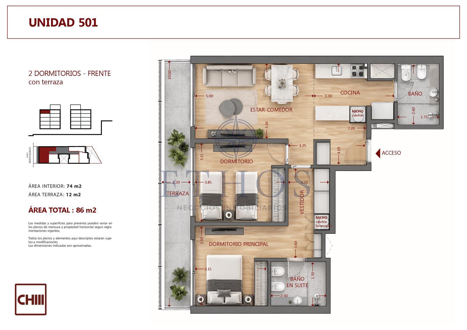 Apartamento en Pocitos, propiedad 273875 -Imagen 1