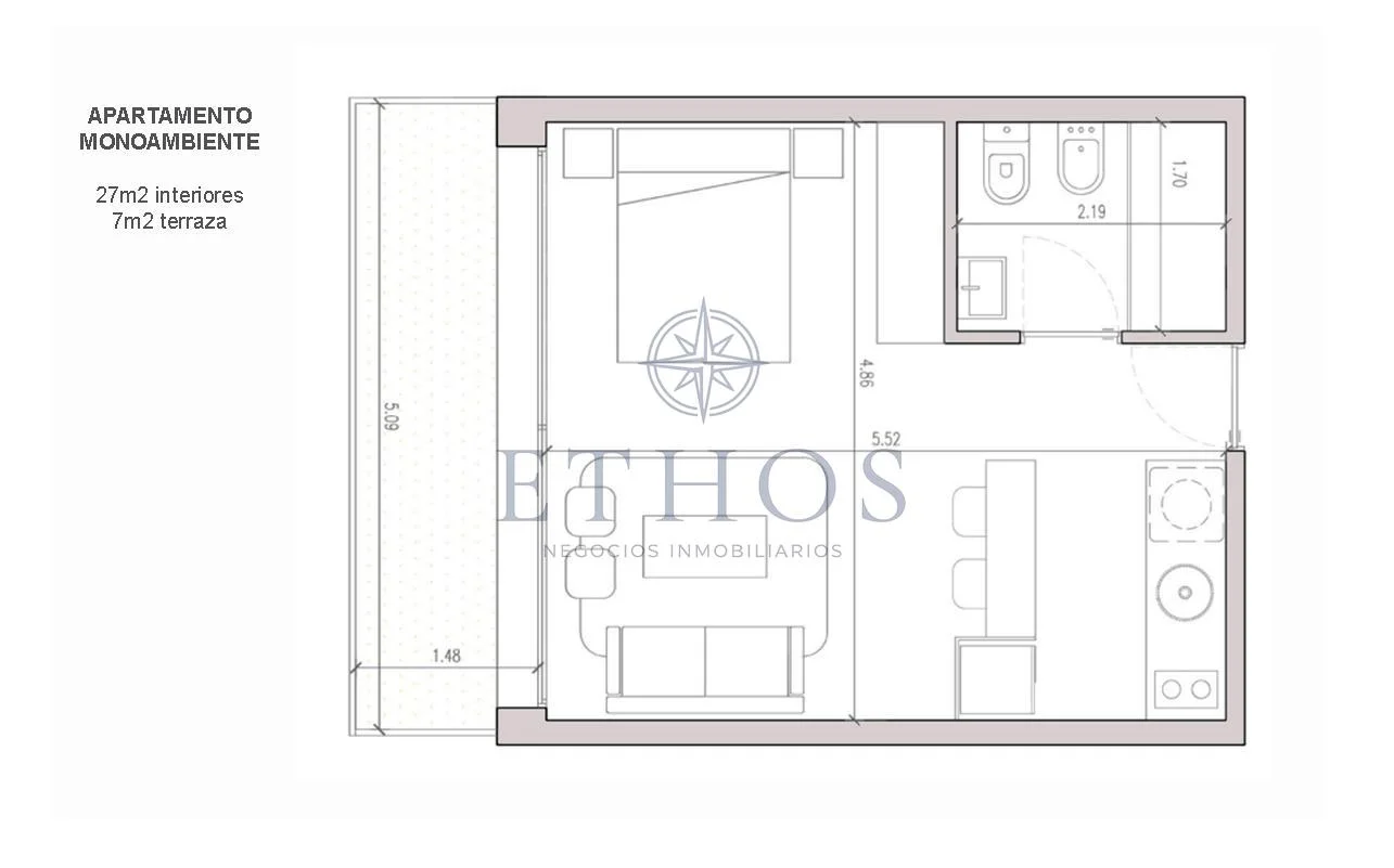 Apartamento en La Blanqueada, propiedad 276174 -Imagen 7