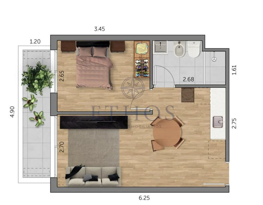 Apartamento en Tres Cruces, propiedad 292879 -Imagen 3