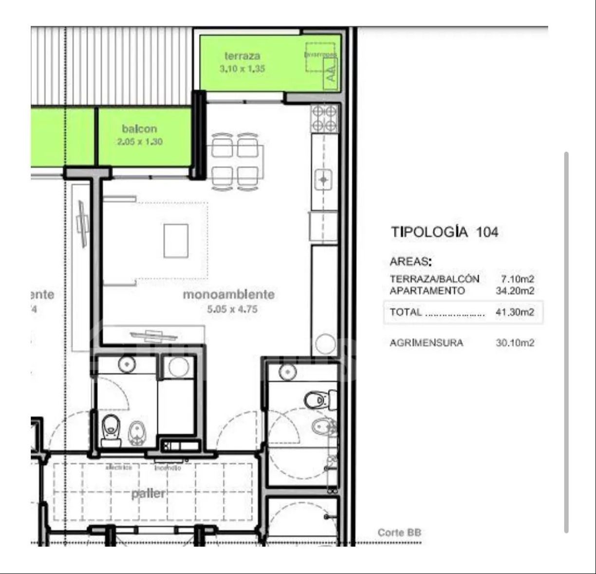 Apartamento en Palermo, propiedad 272829 -Imagen 9