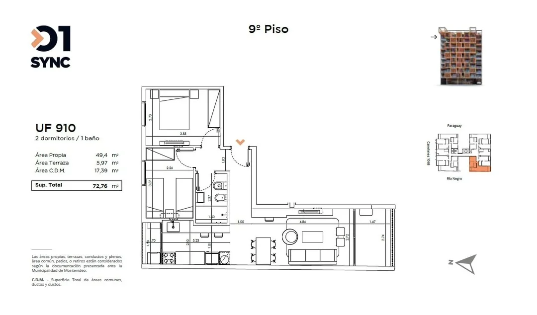 Apartamento en Barrio Sur, propiedad 294066 -Imagen 4