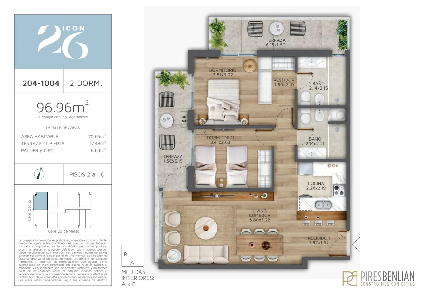 Apartamento en Pocitos Nuevo, propiedad 287469 -Imagen 10