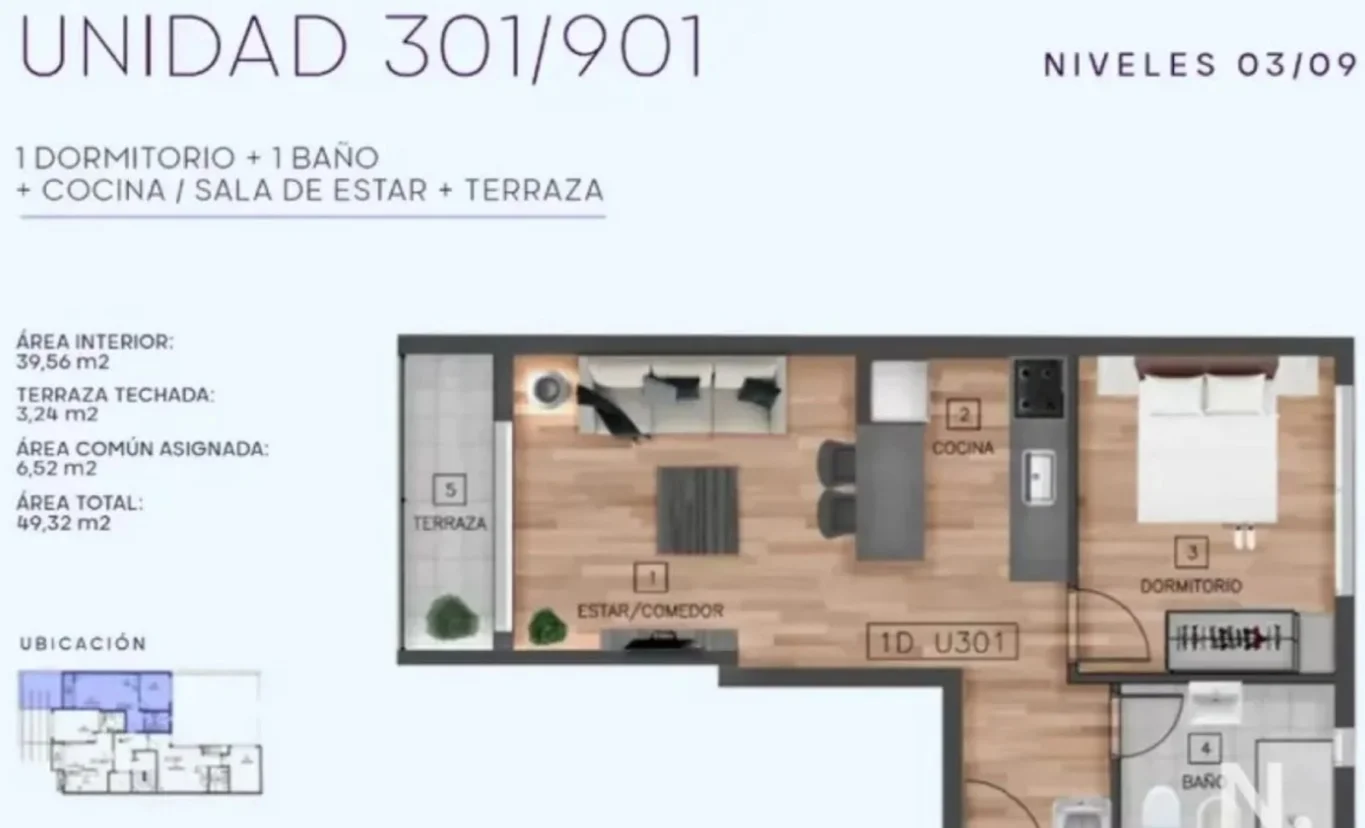 Apartamento en Cordón Sur, propiedad 286058 -Imagen 15
