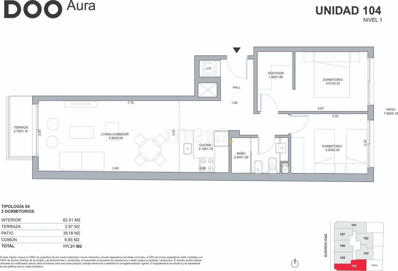 Apartamento en Cordón Sur, propiedad 295198 -Imagen 3